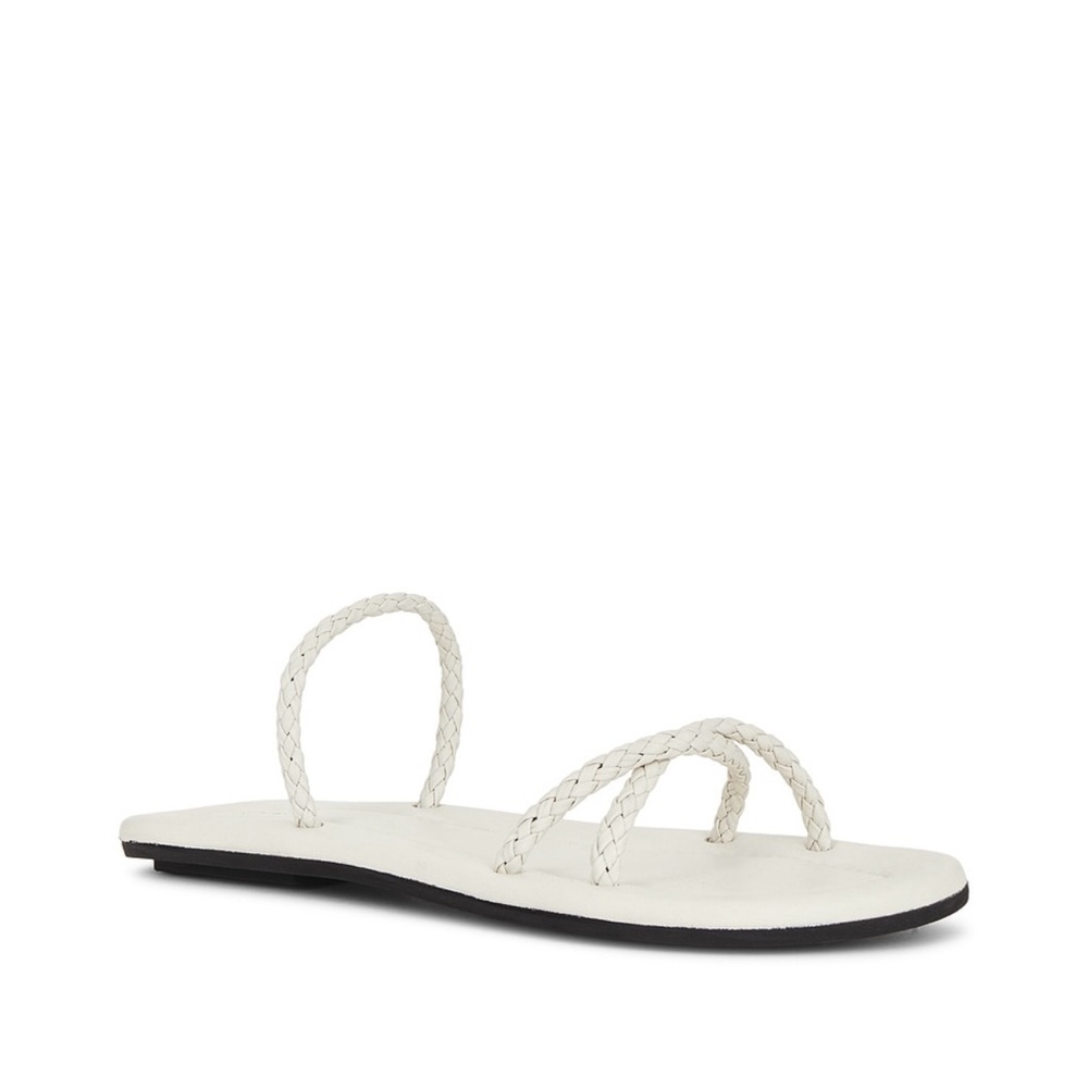 St. Agni Woven Rope Slide in Off White - Picture 2 of 5